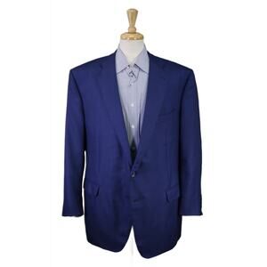 Solemare Maus & Hoffman Ravazzolo Royal Blue Cashmere Silk 2-Btn Blazer 50L